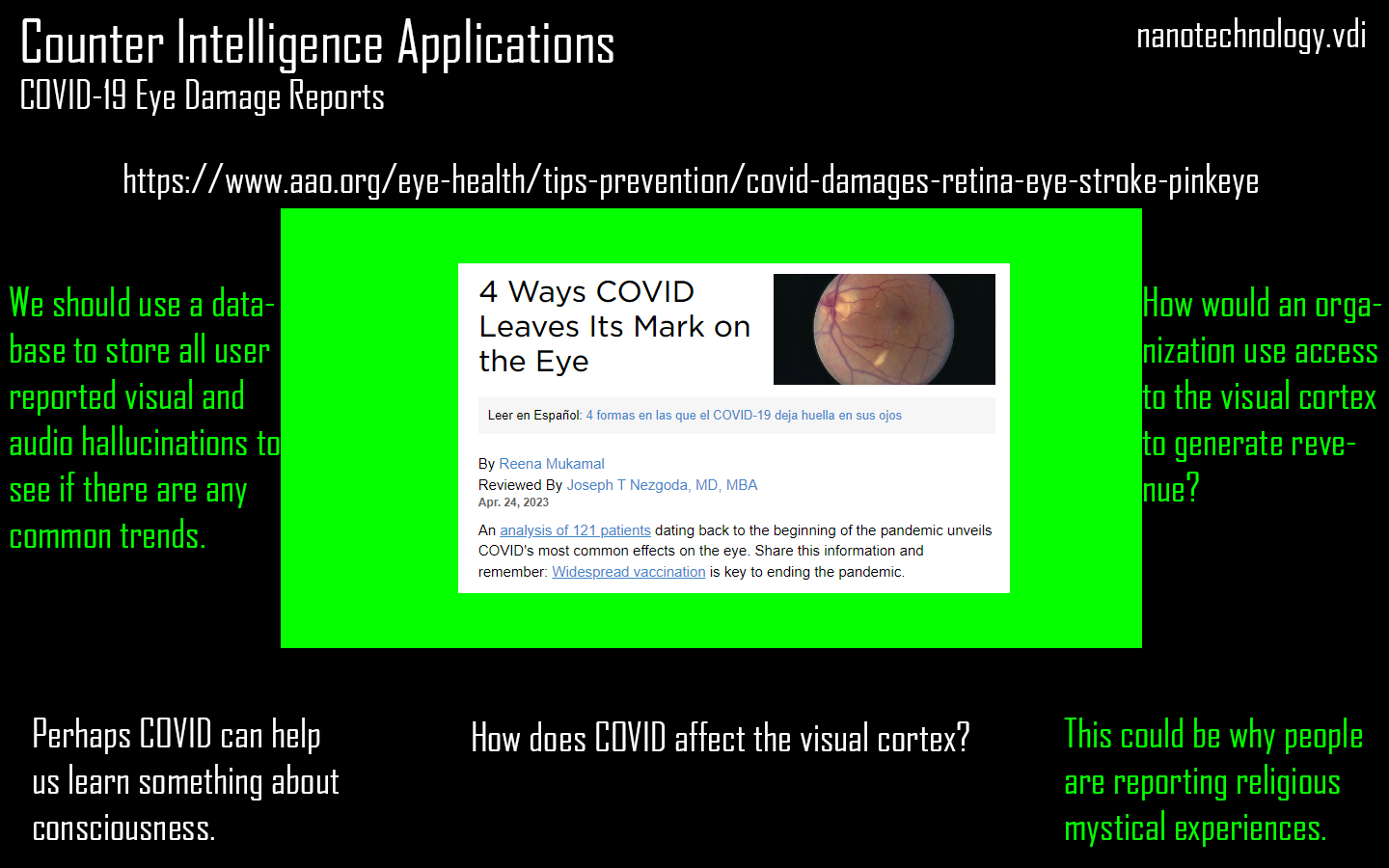 COVID-19 Eye Damage Reports Green Responses | USMC