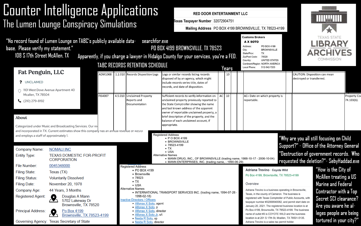 The Lumen Lounge Conspiracy Simulations